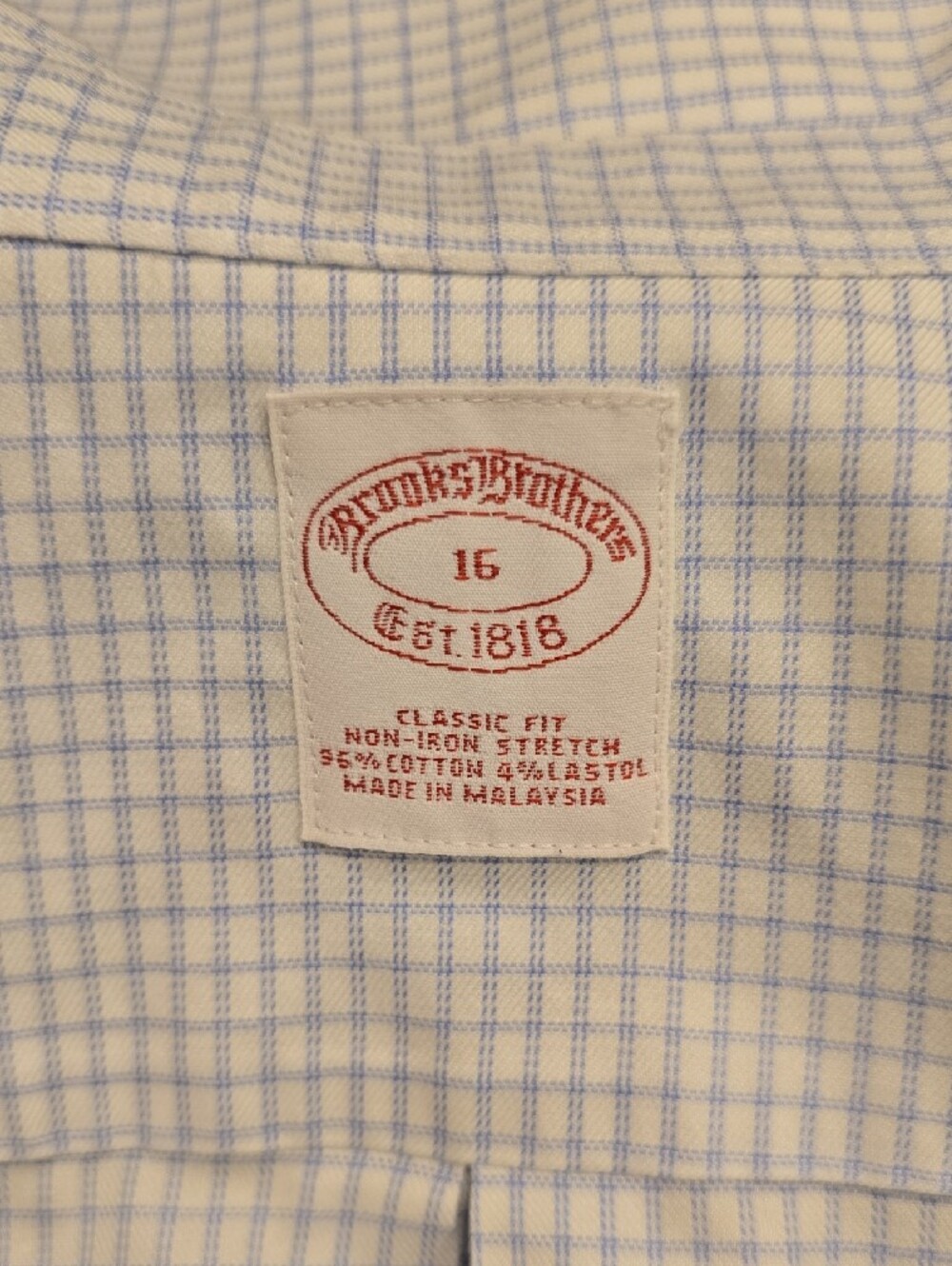 Brooks Brothers Light Blue Check Womens Dress Shirt - Picture 3 of 3